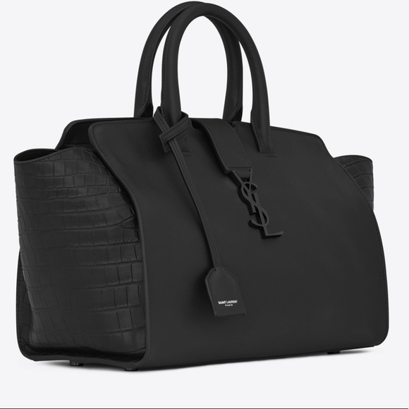 Saint Laurent Handbags - YSL DOWNTOWN CABAS SMOOTH CROCODILE EMBOSSED BAG